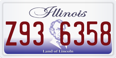 IL license plate Z936358