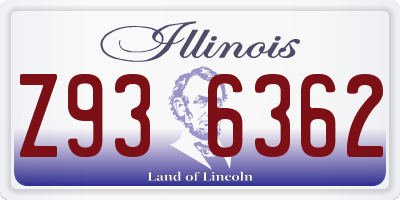 IL license plate Z936362