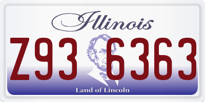 IL license plate Z936363