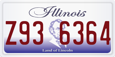 IL license plate Z936364