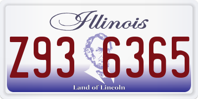 IL license plate Z936365