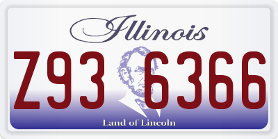 IL license plate Z936366