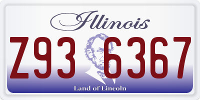 IL license plate Z936367