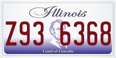 IL license plate Z936368