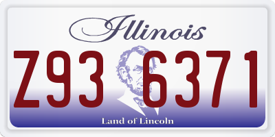 IL license plate Z936371