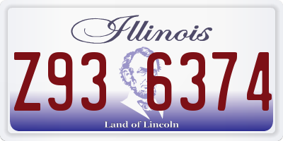 IL license plate Z936374