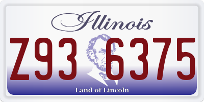 IL license plate Z936375