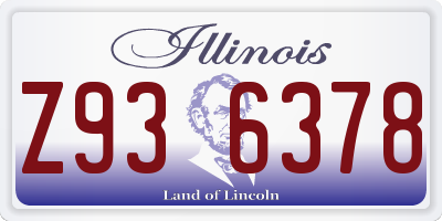 IL license plate Z936378