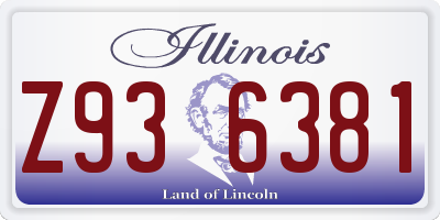 IL license plate Z936381