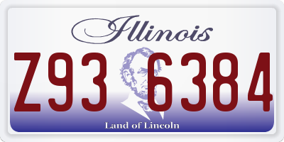 IL license plate Z936384