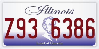 IL license plate Z936386