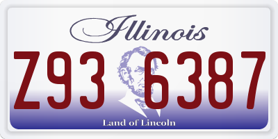 IL license plate Z936387