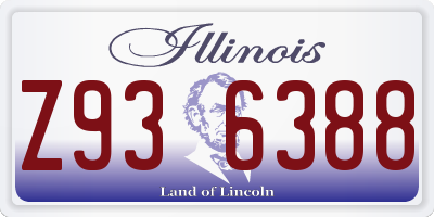 IL license plate Z936388