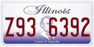 IL license plate Z936392