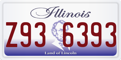 IL license plate Z936393