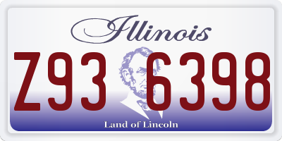 IL license plate Z936398