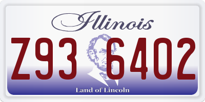 IL license plate Z936402