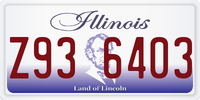 IL license plate Z936403