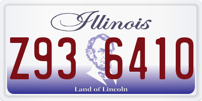 IL license plate Z936410