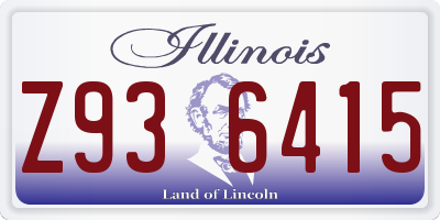 IL license plate Z936415