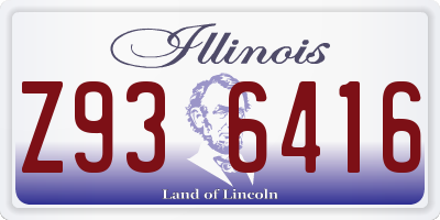 IL license plate Z936416