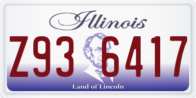 IL license plate Z936417