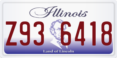 IL license plate Z936418