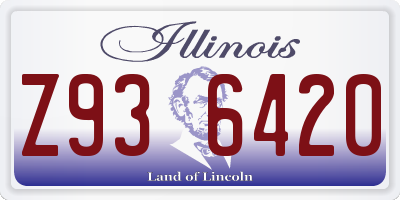 IL license plate Z936420