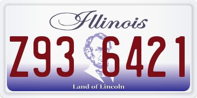 IL license plate Z936421