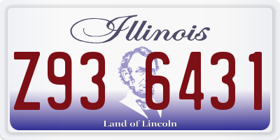 IL license plate Z936431