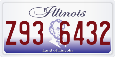 IL license plate Z936432