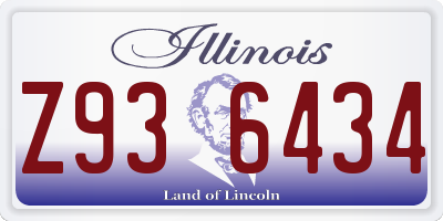 IL license plate Z936434