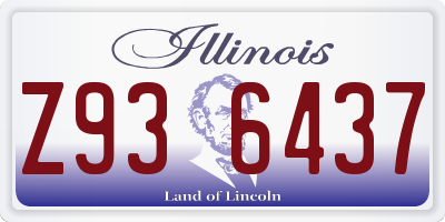 IL license plate Z936437