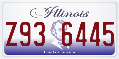 IL license plate Z936445