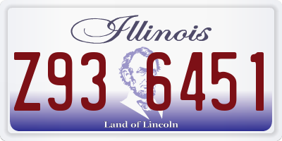 IL license plate Z936451