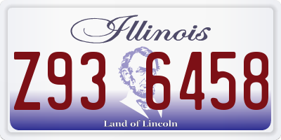 IL license plate Z936458