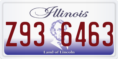 IL license plate Z936463