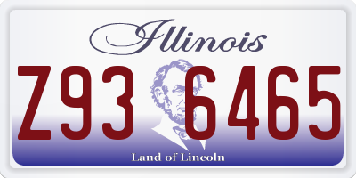 IL license plate Z936465