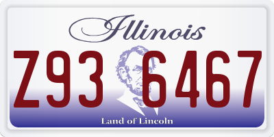 IL license plate Z936467
