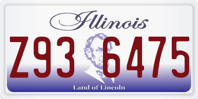 IL license plate Z936475