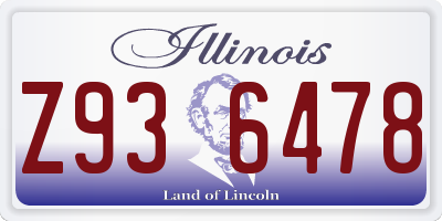 IL license plate Z936478