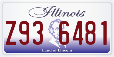 IL license plate Z936481