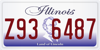 IL license plate Z936487