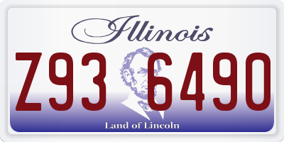 IL license plate Z936490