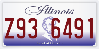 IL license plate Z936491