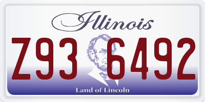 IL license plate Z936492