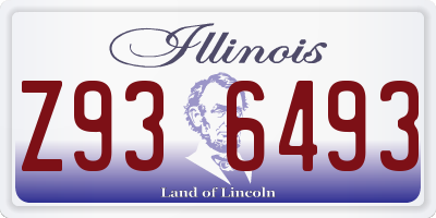 IL license plate Z936493