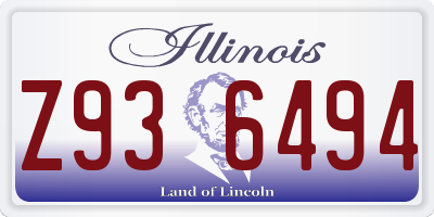 IL license plate Z936494