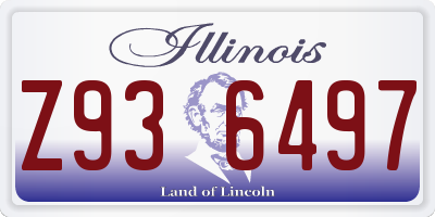 IL license plate Z936497