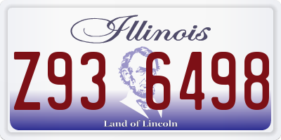 IL license plate Z936498